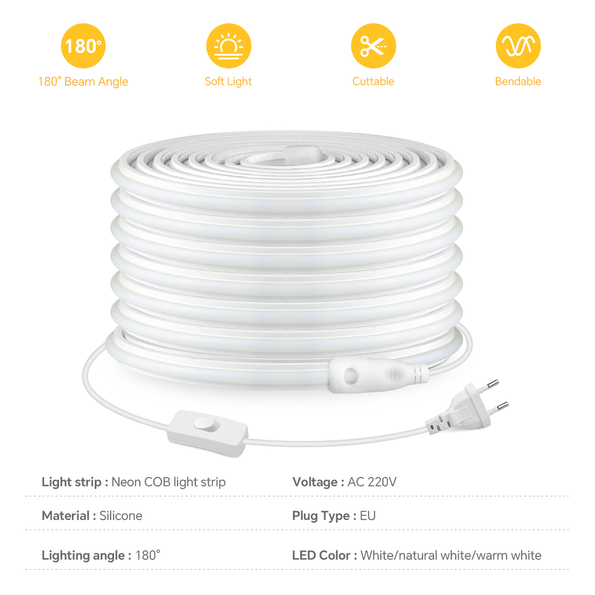 Najnowsza taśma LED neonowa 22 – Outdoor Power Strip Weatherproof recenzja i cena